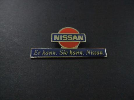 Er kann. Sie kann. Nissan (Sunny) reclame